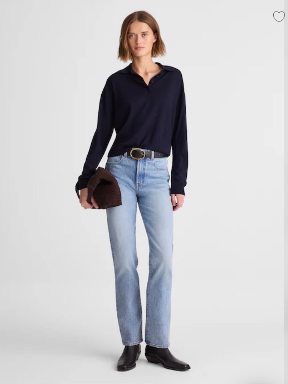 Madewell Longline Straight-Leg Jeans in Reabrook 27R